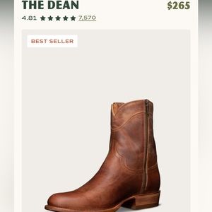 NWT Tecovas The Dean Men’s Boots. Brand new in box